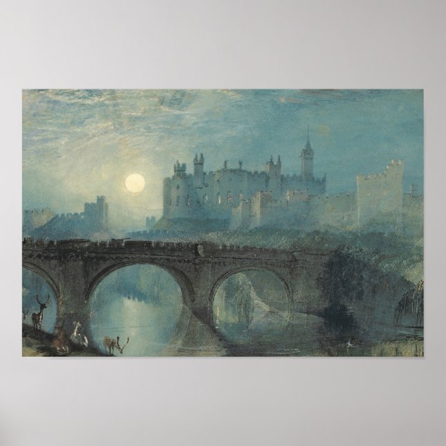 Pôster J.M.W. Turner - Castelo de Alnwick (Frente)
