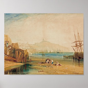 Poster J.M.W. Turner - Cidade e Castelo de Scarborough