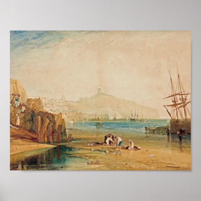Poster J.M.W. Turner - Cidade e Castelo de Scarborough (Frente)