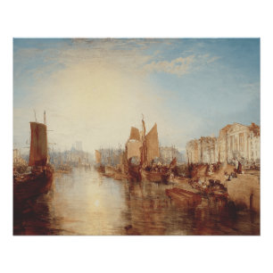 Pôster J.M.W. Turner: Porto de Dieppe Arte Romântica Fina