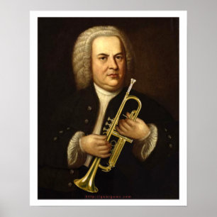 Pôster J.S. Bach com trombeta
