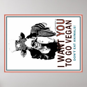 Pôster J Want You To Go Vegan