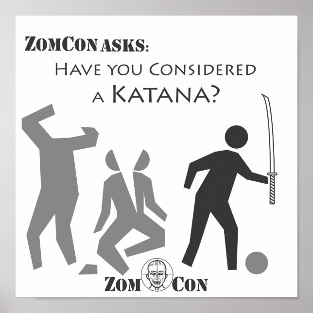 Pôster Já considerou uma Katana? (Frente)