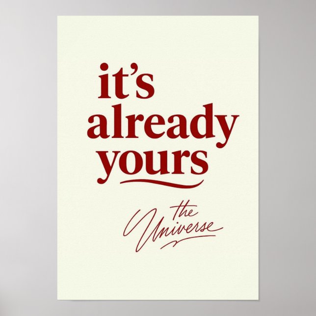 Poster Já É Seu – Manifestação Inspiradora  (Frente)