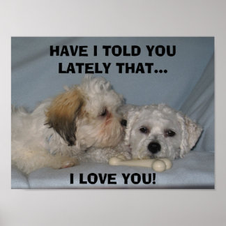 PÔSTER JÁ LHE DISSE QUE... EU AMO...