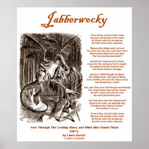 Pôster Jabberwocky (Lewis Carroll Através De Vidro De Olh