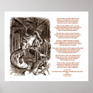 Poster Jabberwocky Poem por Lewis Carroll