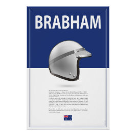 Pôster Jack Brabham Helmet