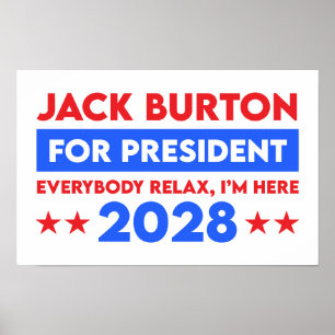 Poster Jack Burton Para Presidente 2028