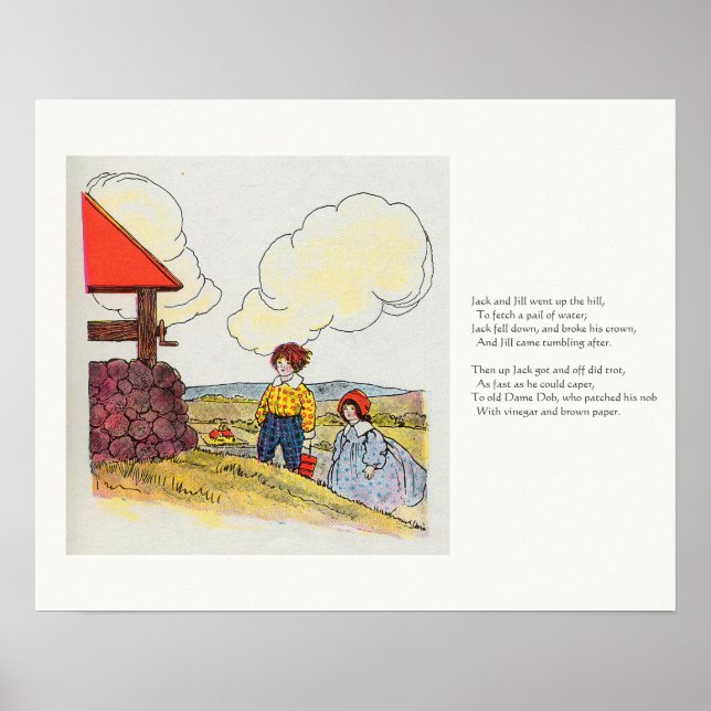 Poster Jack e Jill subiram a montanha Rhyme (Frente)