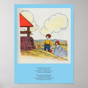 Poster Jack e Jill subiram a montanha Rhyme