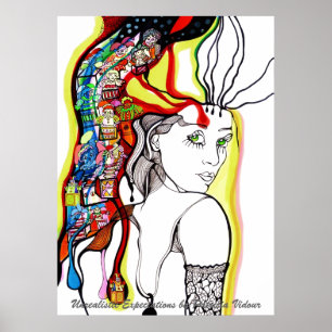 Pôster Jack in the box Girl Portrait