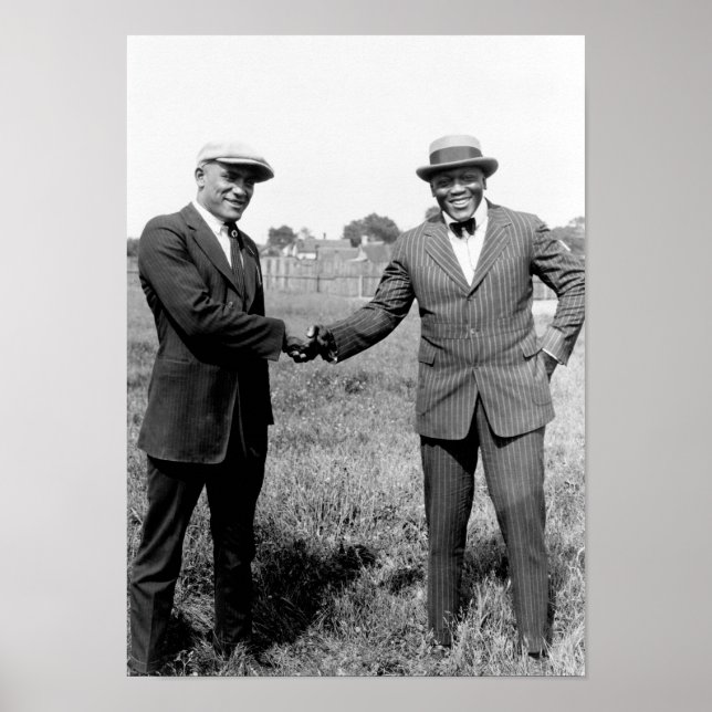 Poster Jack Johnson Agitando Mãos Com Tut Jackson (Frente)