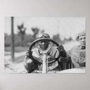 Poster Jack Johnson Dirigindo Seu Tomate Flyer