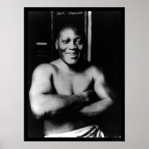 Poster Jack Johnson que encaixota 1915
