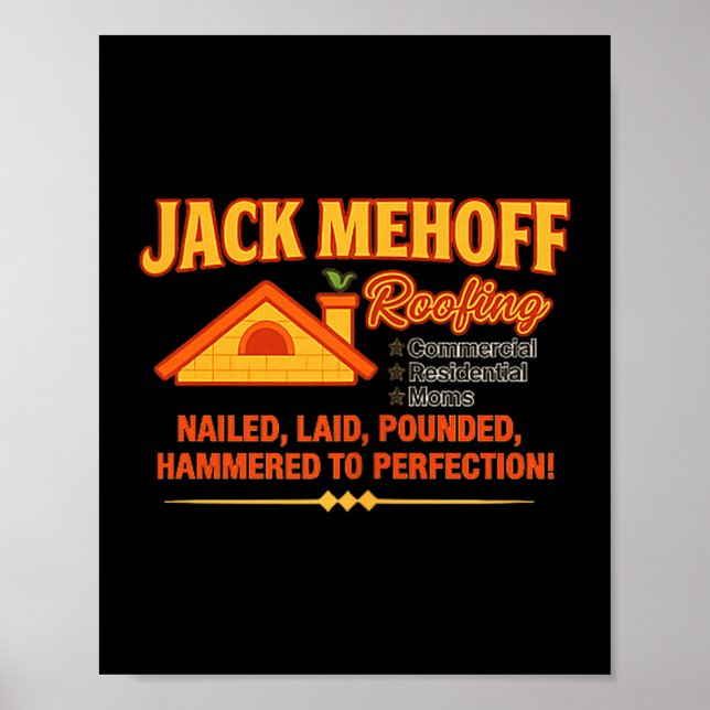 Poster Jack Mehoff Unhinged Dirty Adult Joke Gag Funny Ra (Frente)