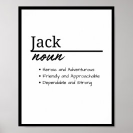 Poster Jack, Menino Definição de Nome Personalizado