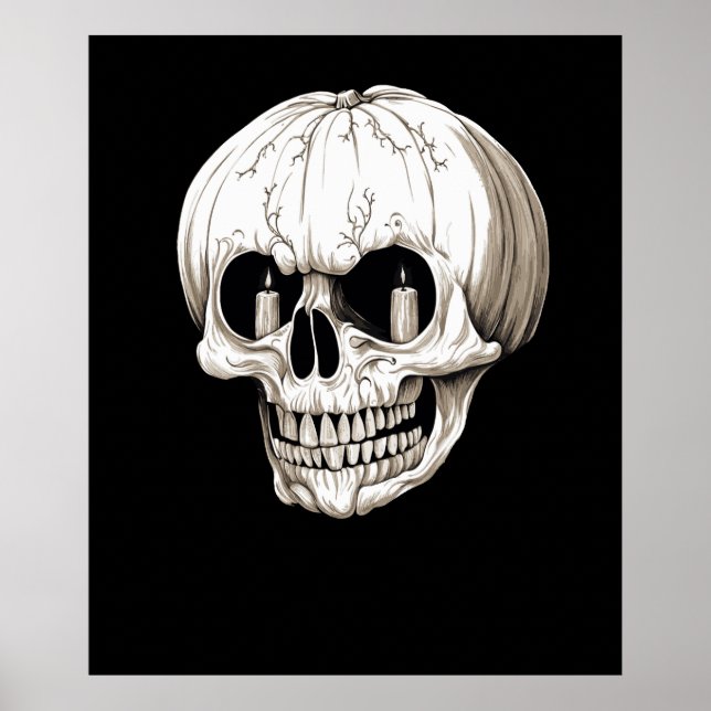 Poster Jack O Lantern Cranium Halloween Gothic (Frente)