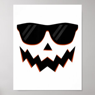 Poster Jack O Lantern Pumpkin Face Hallowen Costume Sungl