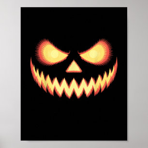 Poster Jack O Lanterna Assustado Pumpkin Esculpido No Dia
