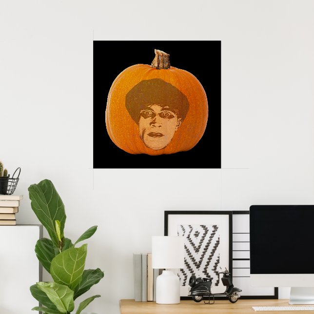 Poster Jack o' Lanterna Caligari Face, Abóbora-das-Hallow (Escritório em casa)