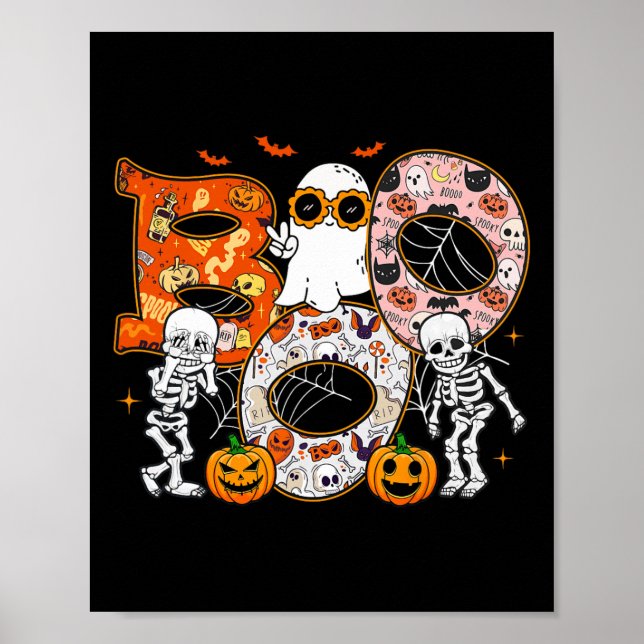 Poster Jack O Lanterna Pumpkin Boo Griddy Dance Halloween (Frente)