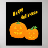 Abóbora de halloween. jack lanterna. decoração para o dia das bruxas.  abóboras engraçadas. fundo, pôster, camiseta