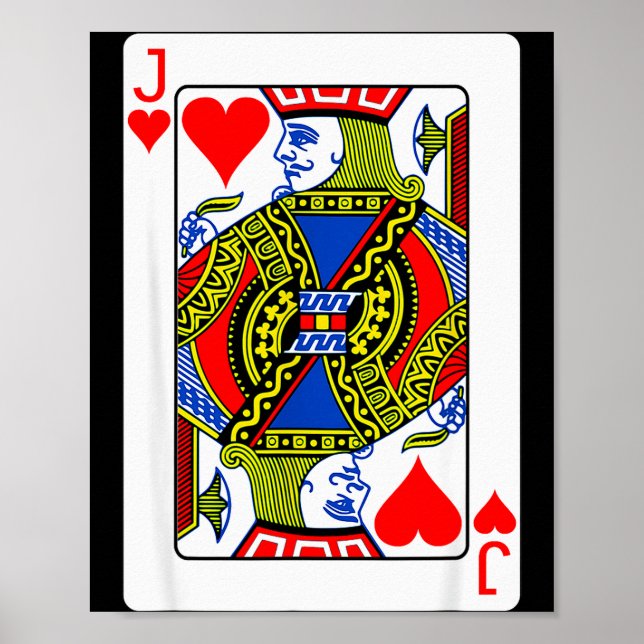 Poster Jack Of Hearts Playing Card Valentine Costume  (Frente)