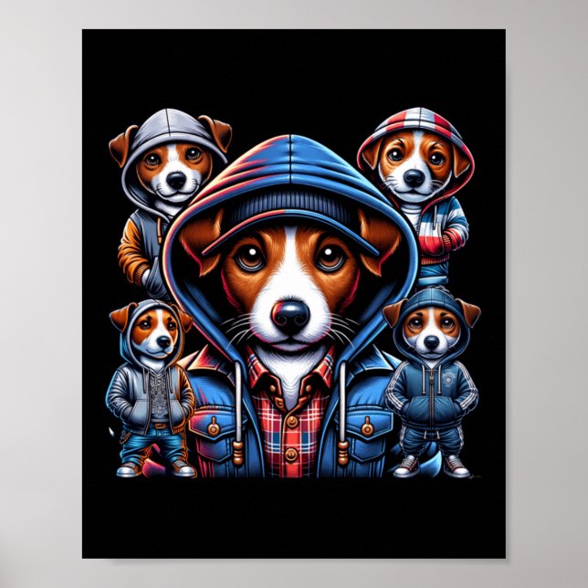 Poster Jack Russel Gangster Dogs (Frente)