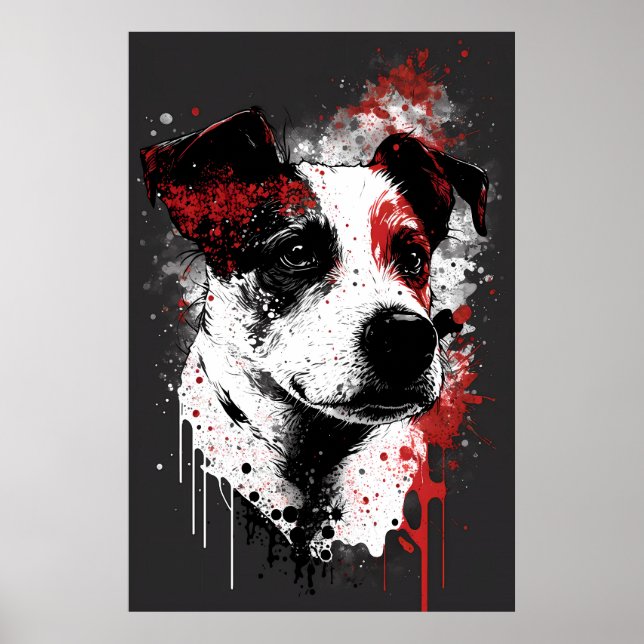 Poster Jack Russell Terrier Retrait (Frente)