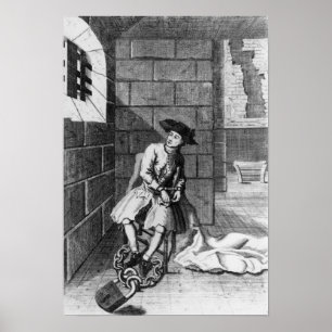 Poster Jack Shepperd na prisão Newgate, 1724