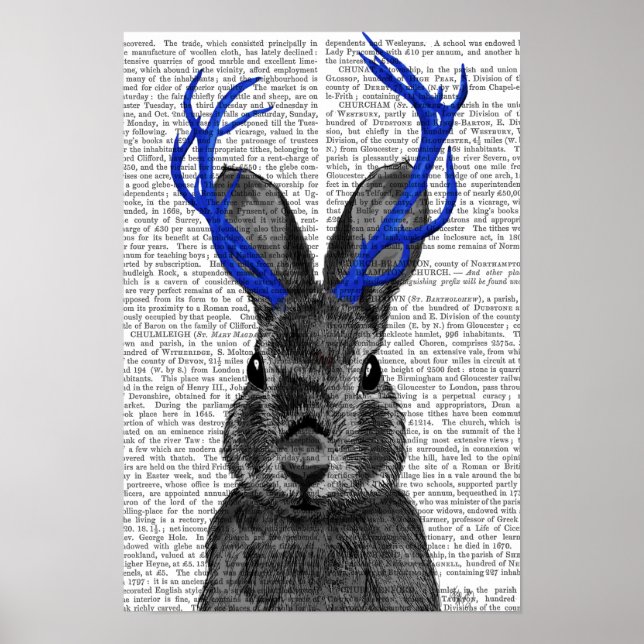 Pôster Jackalope com os Blue Antlers (Frente)