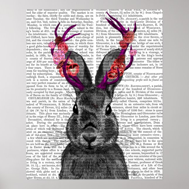 Pôster Jackalope com traficantes cor-de-rosa (Frente)