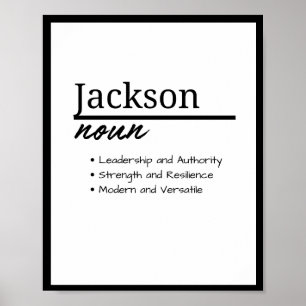 Poster Jackson, Definição de Nome Personalizado