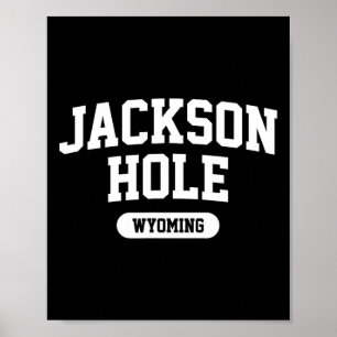 Poster Jackson Hole Wyoming Tetons Ski Mountain Skiing