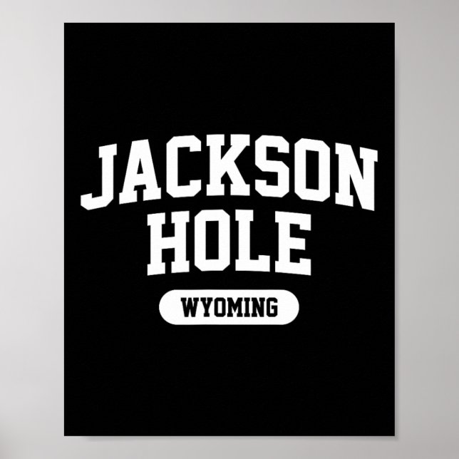 Poster Jackson Hole Wyoming Tetons Ski Mountain Skiing (Frente)