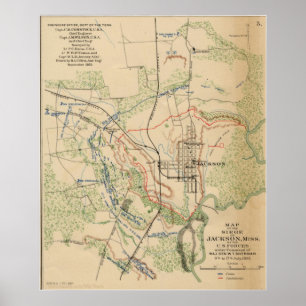 Poster Jackson, Mississippi 1863