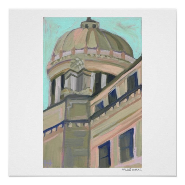 Pôster Jackson Mississippi Capitol Building (Frente)