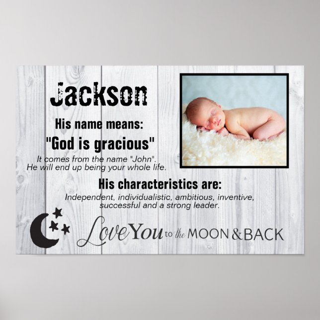 Poster Jackson Photo and Name Significa (Frente)