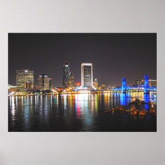 Pôster Jacksonville Florida Skyline
