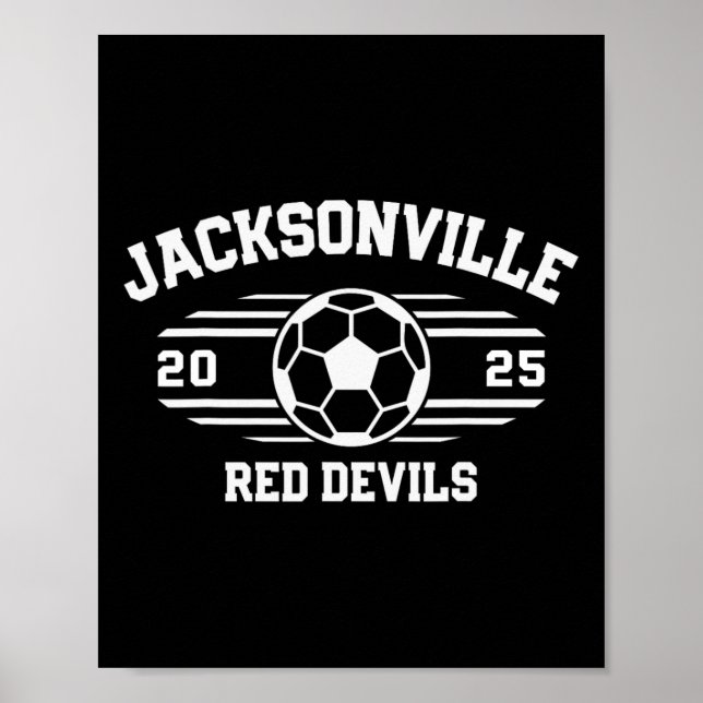 Poster Jacksonville Red Devils Soccer Ball 2025  (Frente)