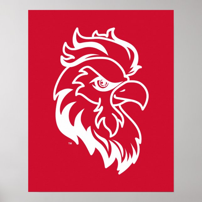 Poster Jacksonville State University Gamecocks Red Eagle (Frente)