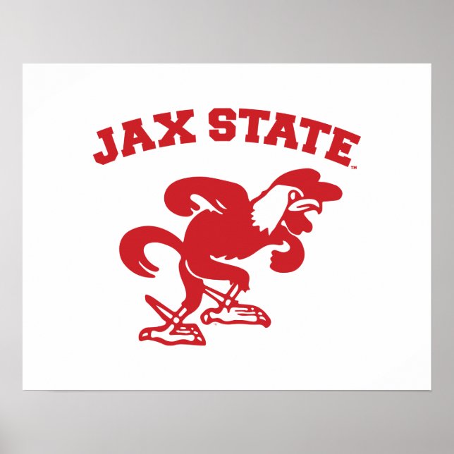 Poster Jacksonville State University JAX State Gamecocks (Frente)