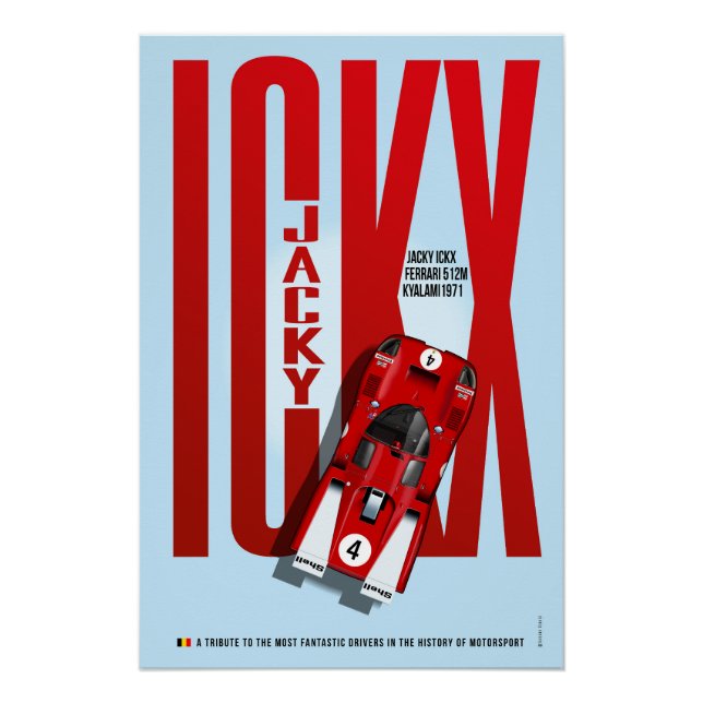 Pôster Jacky Ickx Tribute (Frente)