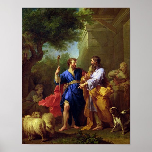 Pôster Jacob e Laban, antes de 1737 (Frente)