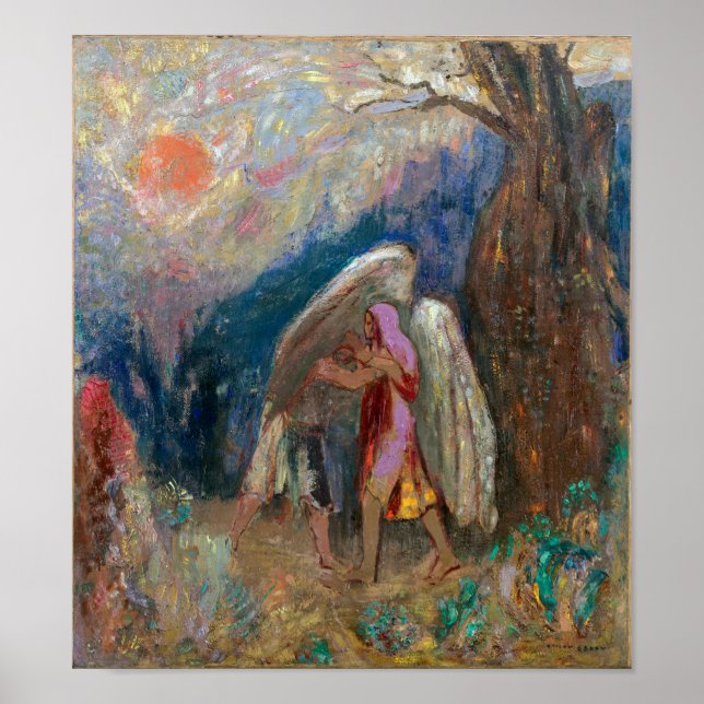 Poster Jacob e o Anjo | Odilon Redon | (Frente)