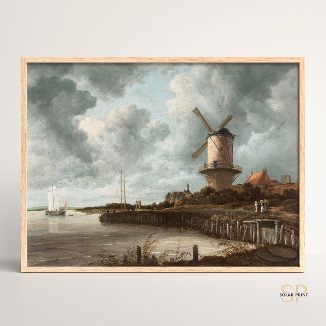 Poster Jacob van Ruisdael Windmill em Wijk bij Duurstede (Criador carregado)