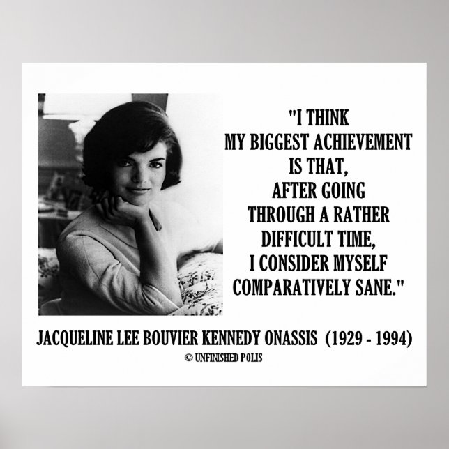 Poster Jacqueline Kennedy Comparativamente Citação do San (Frente)