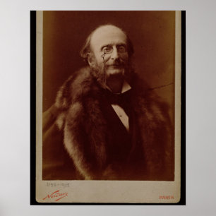 Pôster Jacques Offenbach (1819-80), compositor alemão,