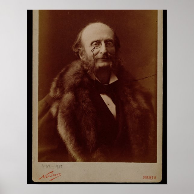 Pôster Jacques Offenbach (1819-80), compositor alemão, po (Frente)
